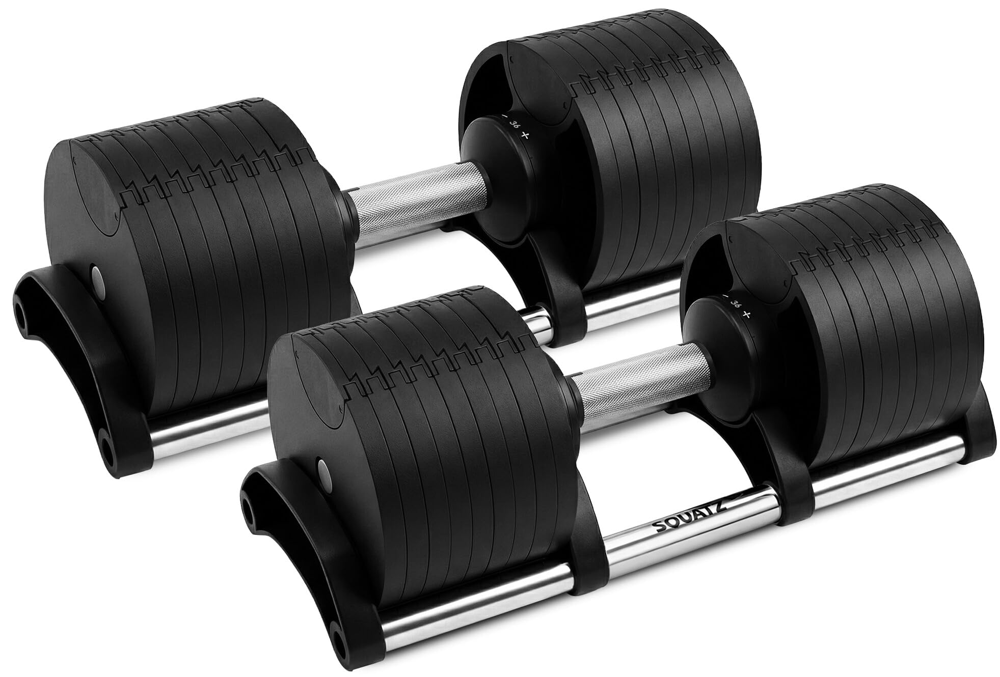 Version 1.0.0 Squatz Adjustable Dumbbell Set 70-140LB Adjustable Dumbbells For Home Gym, Anti-Slip Handle With Heavy‑Duty Plates, Exer