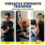 Squatz Adjustable Dumbbell Set 70-140LB Adjustable Dumbbells For Home Gym, Anti-Slip Handle With Heavy‑Duty Plates, Exer