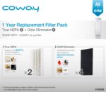 Purificador de aire Coway Airmega 400 True HEPA filtro carbón activado cubre 1560 pies cuadrados modo inteligente blanco