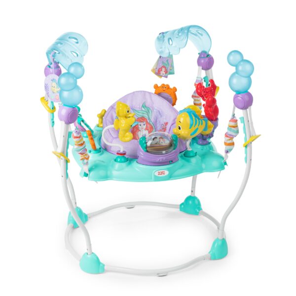 Bright Starts Disney La Sirenita Mar de Actividades Saltarín de Actividad para Bebé con Juguetes Interactivos, Luces y M
