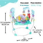 Bright Starts Disney La Sirenita Mar de Actividades Saltarín de Actividad para Bebé con Juguetes Interactivos, Luces y M