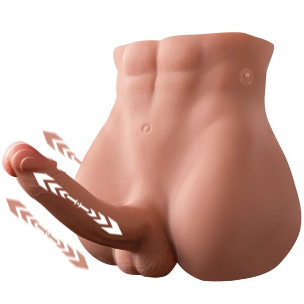 Jaspik - Muñeca sexual masculina de 11.5 libras con consolador telescópico, muñeca sexual realista 2 en 1 para mujeres c