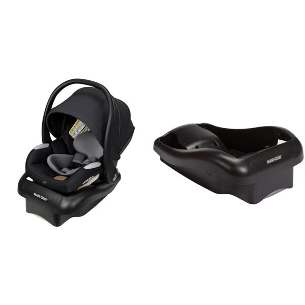 Maxi-Cosi Maxi-Cosi Mico Luxe - Asiento infantil de automóvil orientado hacia atrás para bebés de 4 a 30 libras, Midnigh