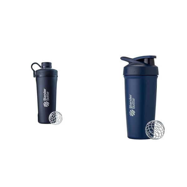 Vaso Mezclador Shaker BlenderBottle Radian y Strada Termo Deportivo de Acero Inoxidable Aislado con Batidor de Alambre 2