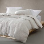 Juego de funda de edredón Queen algodón lavado gofre moteado Calvin Klein Revman International USHSFN1285561 marfil