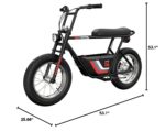 Razor Rambler 16 – Minibike eléctrica de 36 V con estilo retro, hasta 15.5 MPH, alcance de hasta 11.5 millas y bolsillo