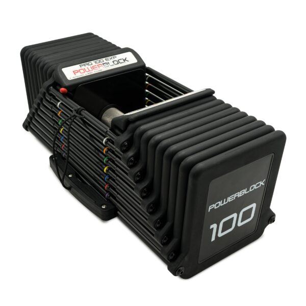 PowerBlock Pro 100 - Mancuerna ajustable, se vende como una sola unidad, mancuerna de 5 a 100 libras, construcción de ac