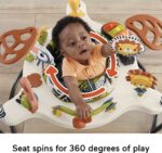 Fisher-Price Baby Bouncer Palm Paradise Jumperoo Centro de actividades y tapete de juego para hacer patadas y jugar, pia