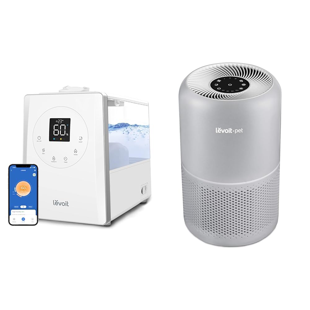 Version 1.0.0 Humidificador y purificador de aire LEVOIT LV600S niebla cálida y fría 6L para hogar dormitorio y habitación grande filt