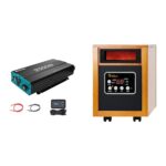 Paquete Inversor Onda Sinusoidal Pura Renogy 2000W 12V CC a 120V CA y Calentador Portátil Dr Infrared 1500W