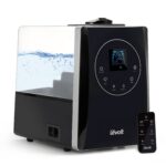 Purificador de aire y humidificador LEVOIT negro cobertura 1980 ft2 con monitoreo de calidad del aire