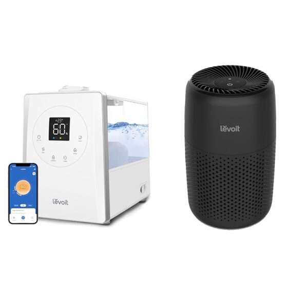 Humidificador y Purificador de Aire LEVOIT LV600S, Niebla Cálida y Fría, Filtro 3 en 1, Tanque 6 L, para Habitaciones Gr