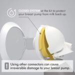 Medela Vasos de colección manos libres, compatibles con Freestyle Flex, bomba con estilo con conectores de repuesto MaxF