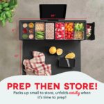 Prepdeck Estación de almacenamiento y preparación de recetas Gen 2, 8 herramientas esenciales + tabla de cortar de lujo,