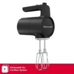 Batidora de mano inalámbrica KitchenAid Go KHMR700BM 7 velocidades 12V batería MAX separada negro mate
