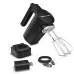 Batidora de mano inalámbrica KitchenAid Go KHMR762BM con batería incluida negro mate