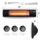 Paquete Calentadores Dr Infrared Heater Portátil 1500W Interior y DR-238 Infrarrojo Carbono Exterior