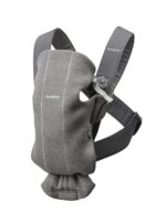BabyBjörn Bouncer Bliss, camiseta 3D, gris carbón y portabebés Mini, camiseta 3D, gris oscuro