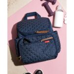 Skip Hop Mochila para pañales: Forma, Bolsa de viaje multifunción para bebé con cambiador y accesorio para cochecito, az