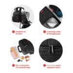 Skip Hop Mochila para pañales: Forma, Bolsa de viaje multifunción para bebé con cambiador y accesorio para cochecito, az