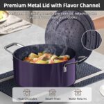 Batería de cocina NuWave Lux 31907 juego de ollas y sartenes 13 piezas forjado ligero antiadherente de cerámica G10 Dura