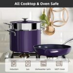 Batería de cocina NuWave Lux 31907 juego de ollas y sartenes 13 piezas forjado ligero antiadherente de cerámica G10 Dura