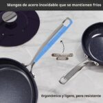 Batería de cocina NuWave Lux 31907 juego de ollas y sartenes 13 piezas forjado ligero antiadherente de cerámica G10 Dura