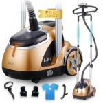 Vaporizador de Pie SALAV Professional Garment Steamer 1500W tanque 1.8L pedal pie cable retráctil dorado