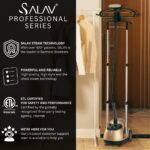 Vaporizador de Pie SALAV Professional Garment Steamer 1500W tanque 1.8L pedal pie cable retráctil dorado