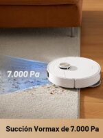 Robot aspirador y fregona DREAME L10sProUltraHeat, succión 7,000 Pa, fregona extensible y agua caliente automática