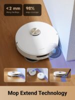 Robot aspirador y fregona DREAME L10sProUltraHeat, succión 7,000 Pa, fregona extensible y agua caliente automática