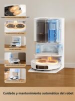 Robot aspirador y fregona DREAME L10sProUltraHeat, succión 7,000 Pa, fregona extensible y agua caliente automática