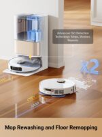 Robot aspirador y fregona DREAME L10sProUltraHeat, succión 7,000 Pa, fregona extensible y agua caliente automática