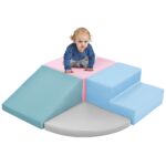 Nuoya Juego de actividades de espuma suave para escalar y gatear, bloques de escalada para interiores, equipo de gimnasi