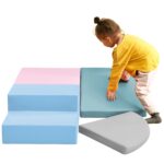 Nuoya Juego de actividades de espuma suave para escalar y gatear, bloques de escalada para interiores, equipo de gimnasi