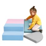 Nuoya Juego de actividades de espuma suave para escalar y gatear, bloques de escalada para interiores, equipo de gimnasi