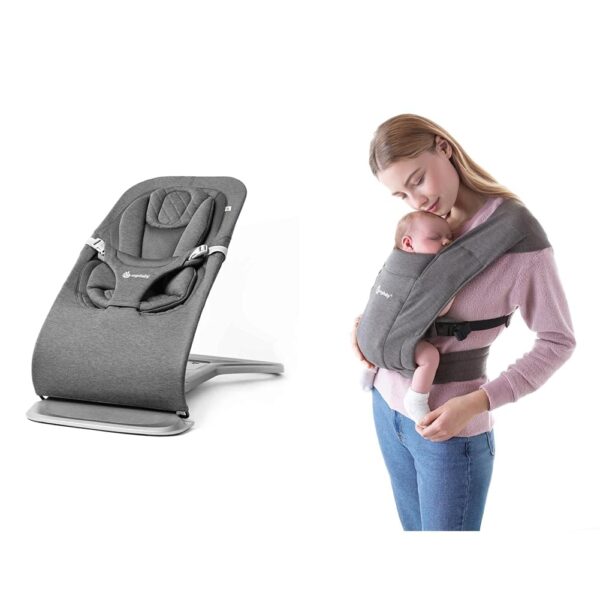 Ergobaby Evolve - Portabebés 3 en 1, ajustable multiposición, se adapta a recién nacidos a niños pequeños, carbón y abra