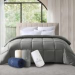 Edredón de plumón alternativo Farm to Home Blue Ridge Home Fashions FH140006 algodón orgánico hipoalergénico talla King