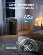 Aire acondicionado portátil 3 en 1 sin drenaje con deshumidificador y ventilador DREO DR-HAC006S Black 6000 BTU DOE negr