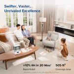Humidificador LEVOIT 6L niebla cálida y fría inteligente para dormitorio y hogar 60 horas de funcionamiento habitación g