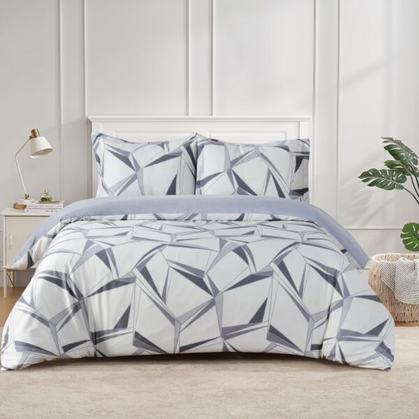 Juego de ropa de cama Majestic Giftware Madison Linen BL500-T-2 individual satén algodón 300 hilos ceniza 8 piezas sában