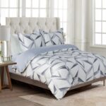 Juego de ropa de cama Majestic Giftware Madison Linen BL500-T-2 individual satén algodón 300 hilos ceniza 8 piezas sában