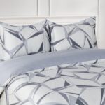 Juego de ropa de cama Majestic Giftware Madison Linen BL500-T-2 individual satén algodón 300 hilos ceniza 8 piezas sában
