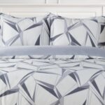 Juego de ropa de cama Majestic Giftware Madison Linen BL500-T-2 individual satén algodón 300 hilos ceniza 8 piezas sában