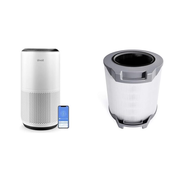 Purificador de aire Levoit Core 400S con filtro de repuesto LV-H134-RF HEPA y carbón activado para habitaciones hasta 19