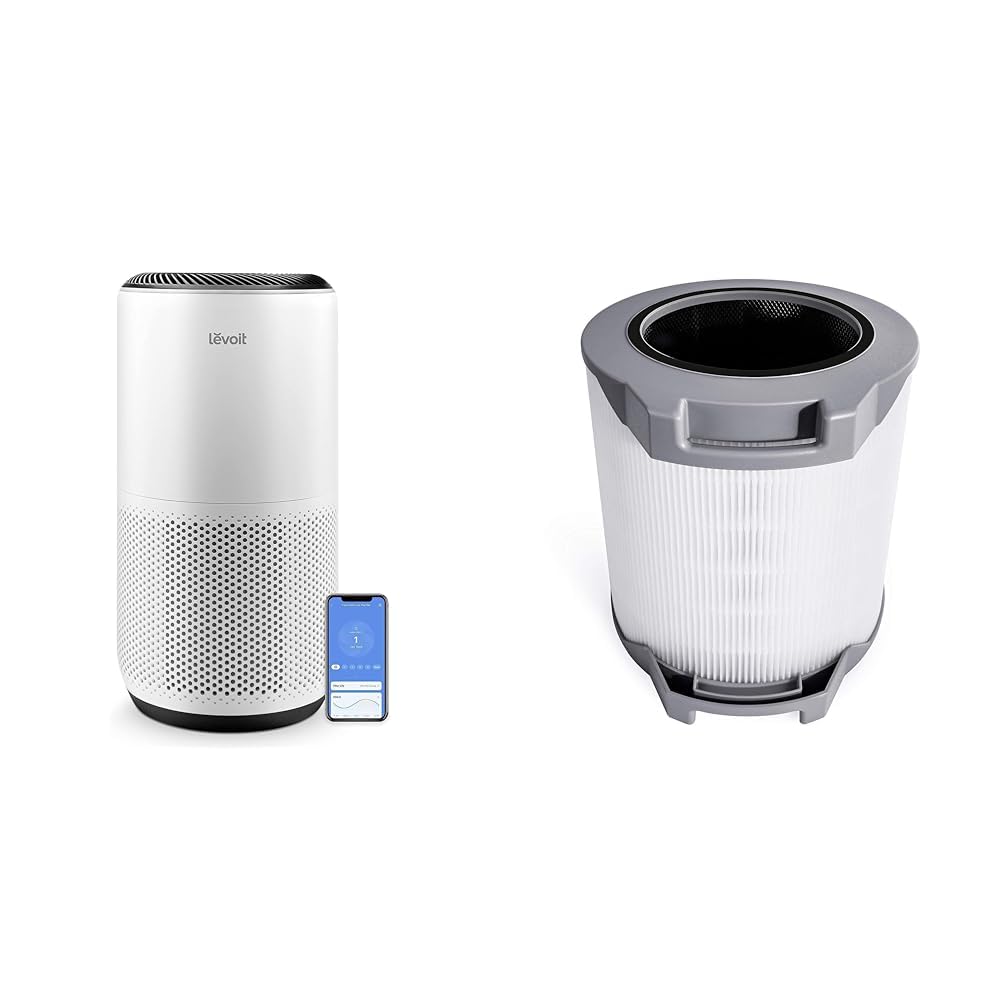 Version 1.0.0 Purificador de aire Levoit Core 400S con filtro de repuesto LV-H134-RF HEPA y carbón activado para habitaciones hasta 19