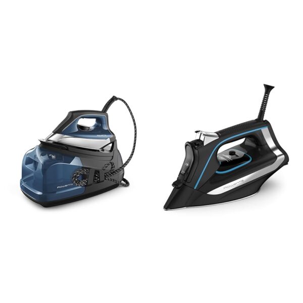 Paquete Planchas de vapor Rowenta Perfect Steam Pro DG8624 y Smart Temp DW3261 acero inoxidable 1800W 400 orificios