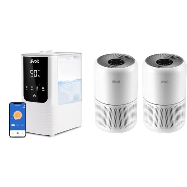Humidificador purificador de aire niebla cálida y fría LEVOIT 706fe0f8 para dormitorio y hogar mascotas alergias