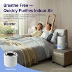 Humidificador purificador de aire niebla cálida y fría LEVOIT 706fe0f8 para dormitorio y hogar mascotas alergias