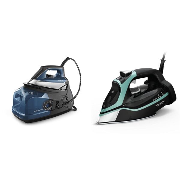 Paquete Estacion de Vapor Rowenta Perfect Steam Pro Caldera 1.1L Suela Acero Inoxidable 400 Agujeros Microvapor y Planch